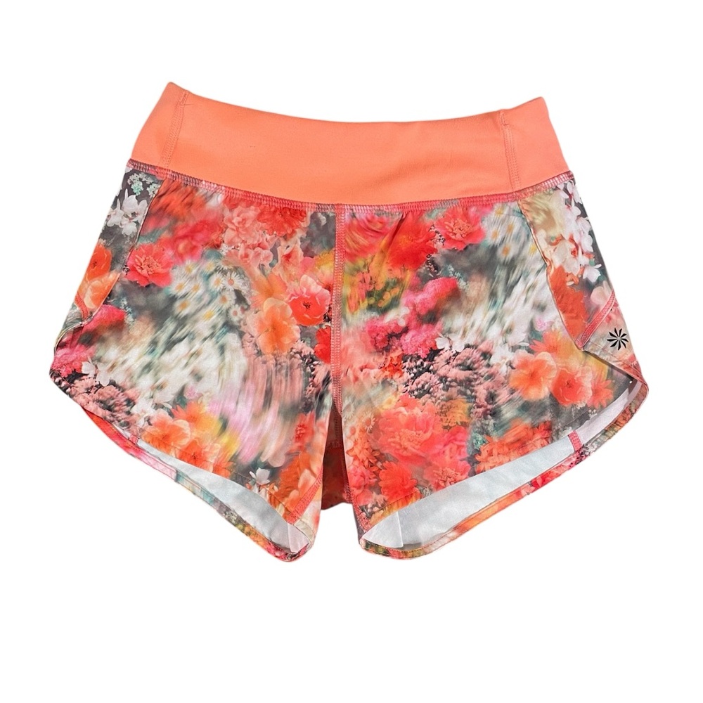 Athleta Girl Coral and Floral Athletic Shorts